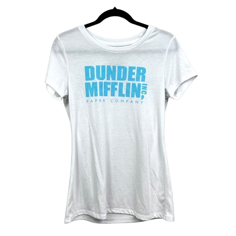 Dunder Mifflin The Office T Shirt Graphic Print White Women Size XL 15-17*